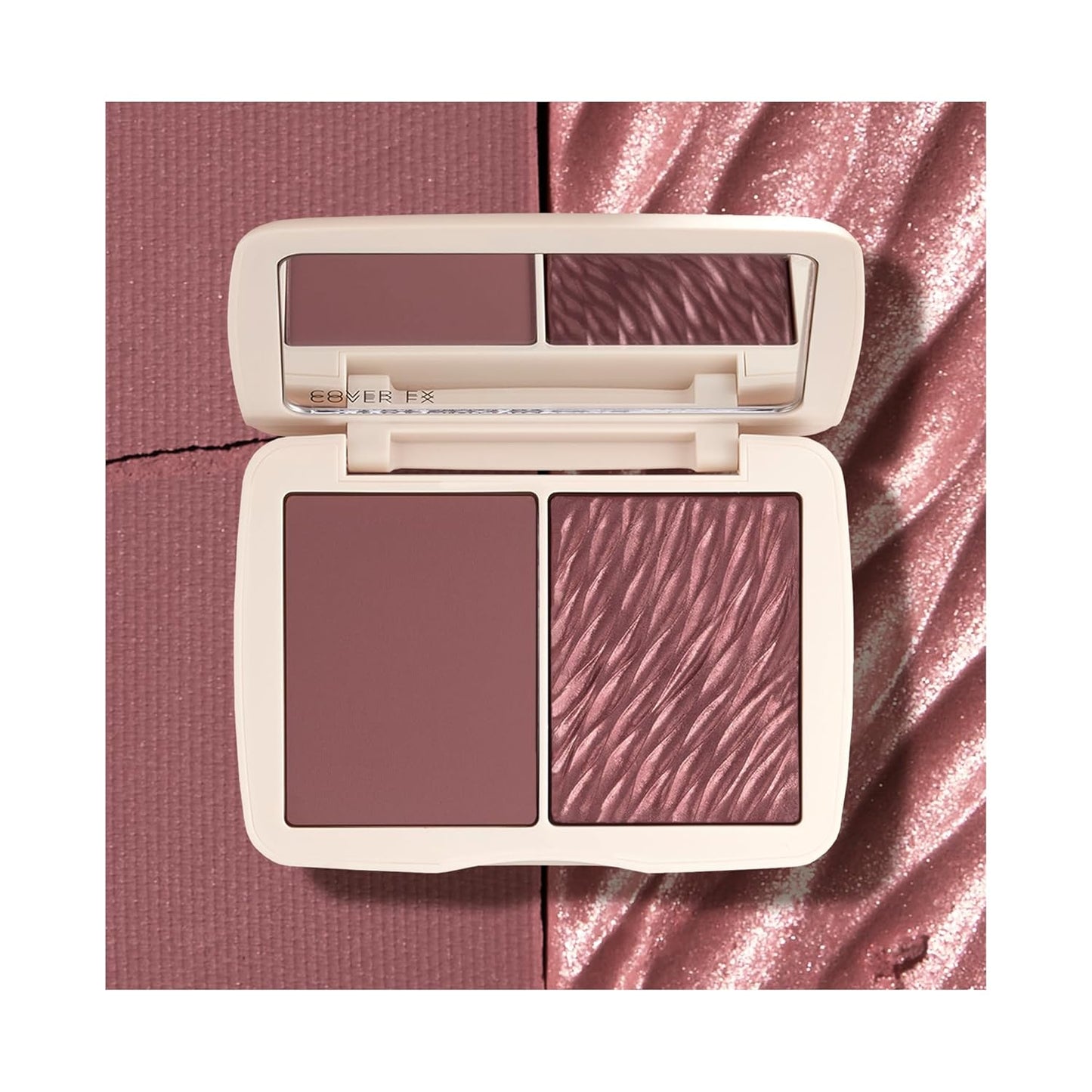 COVER FX Monochromatic Powder Blush Duo - Sweet Mulberry: Rich Berry - Matte + Shimmer Finish - Create Custom, High Impact Color