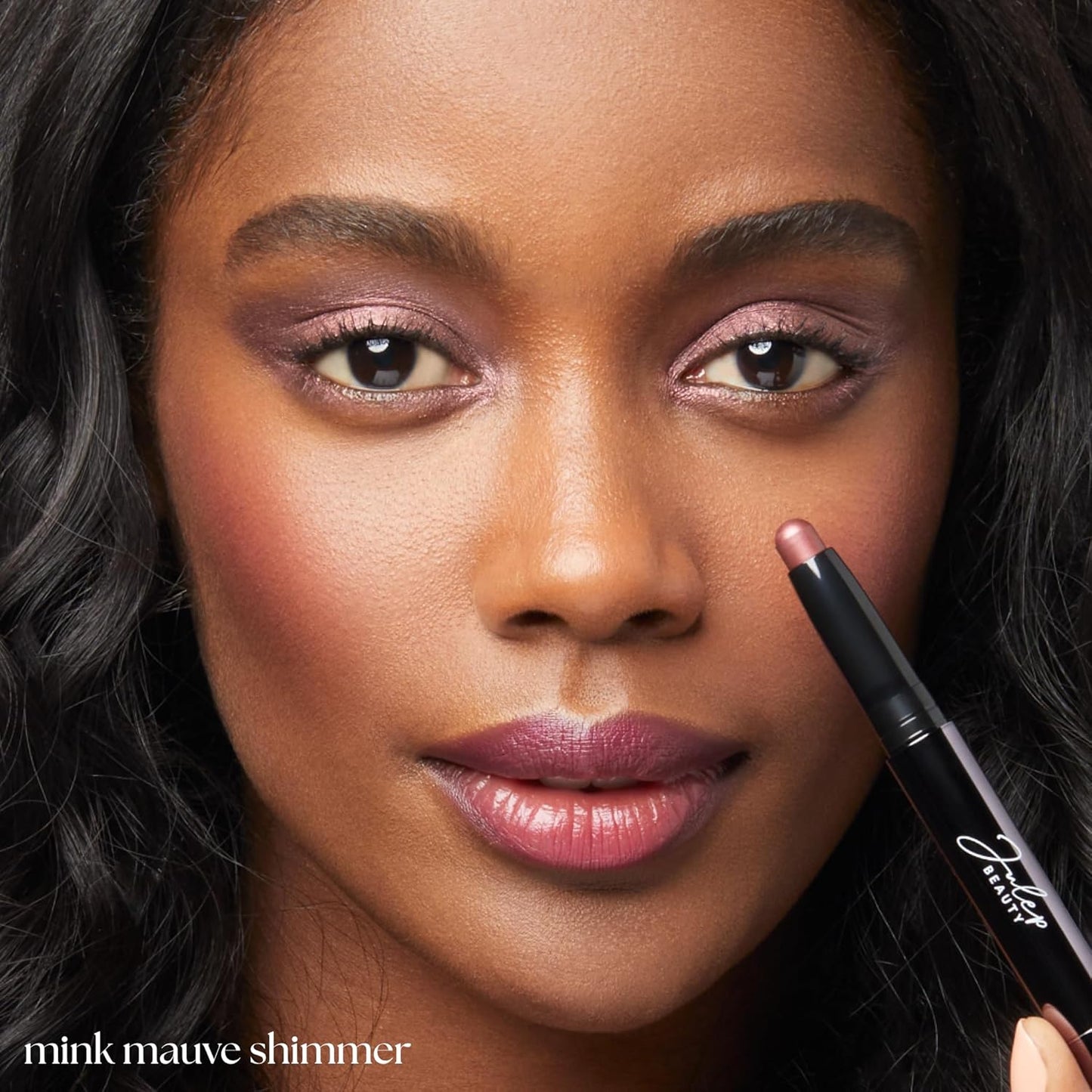 Julep Eyeshadow 101 Cream-to-Powder Waterproof Shadow Stick – Mink Mauve Shimmer – Long-Lasting, Crease-Proof, Muted Mauve Shimmer Eyeshadow with Built-in Smudger