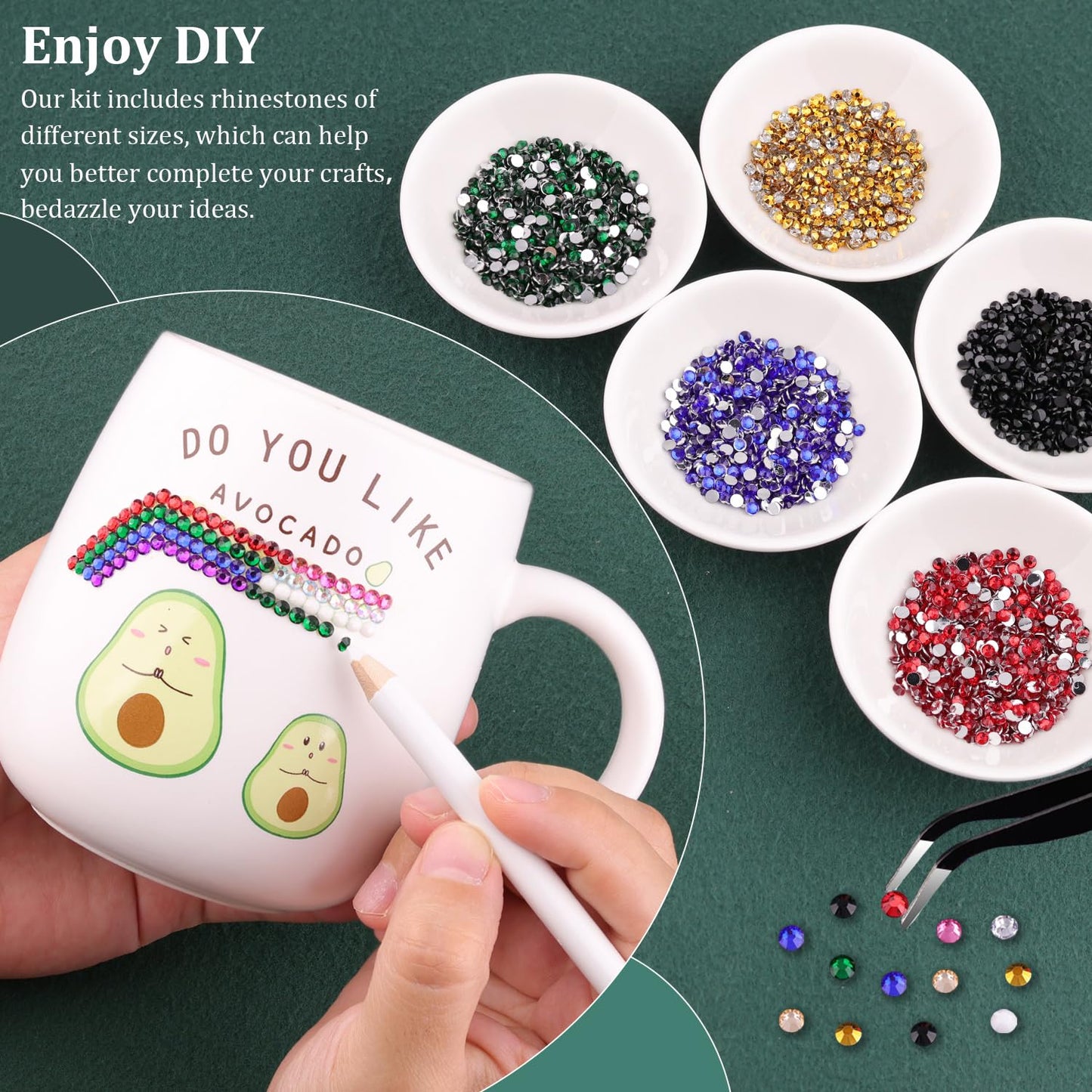 Resin Rhinestones for Crafting with B7000 Jewelry Glue, 2 Boxes Clear+Mix Colors Flatback Crystals with 3Pcs 10ml Glue for Bedazzling Crafts DIY Nail Art Makeup, Gems for Clothing Shoes
