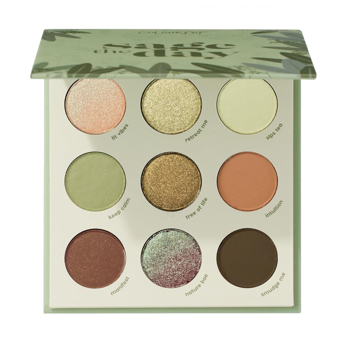 ColourPop Sage the Day Eyeshadow Palette - Sage & Olive Palette with Metallic and Matte Finishes - High-Pigment Eye Makeup with a Long-Wearing Formula (0.3 oz)
