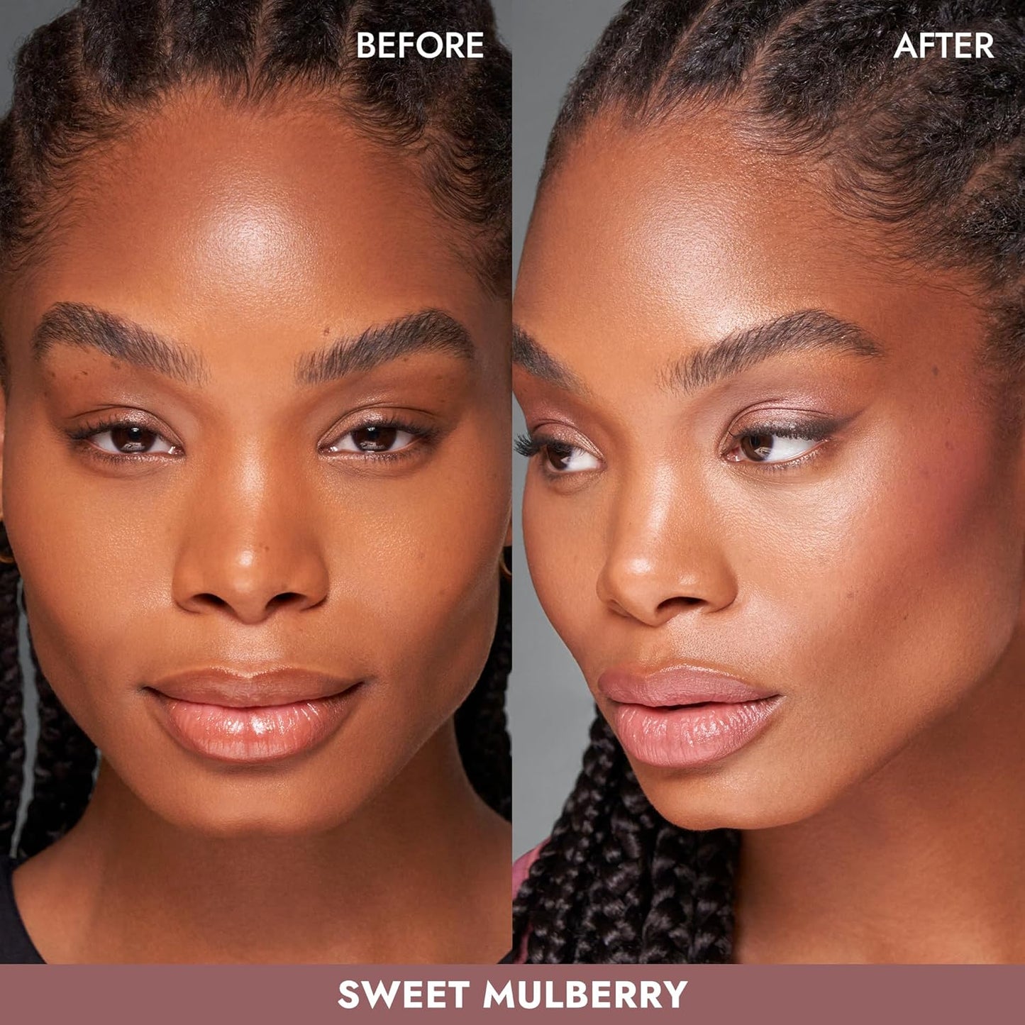 COVER FX Monochromatic Powder Blush Duo - Sweet Mulberry: Rich Berry - Matte + Shimmer Finish - Create Custom, High Impact Color