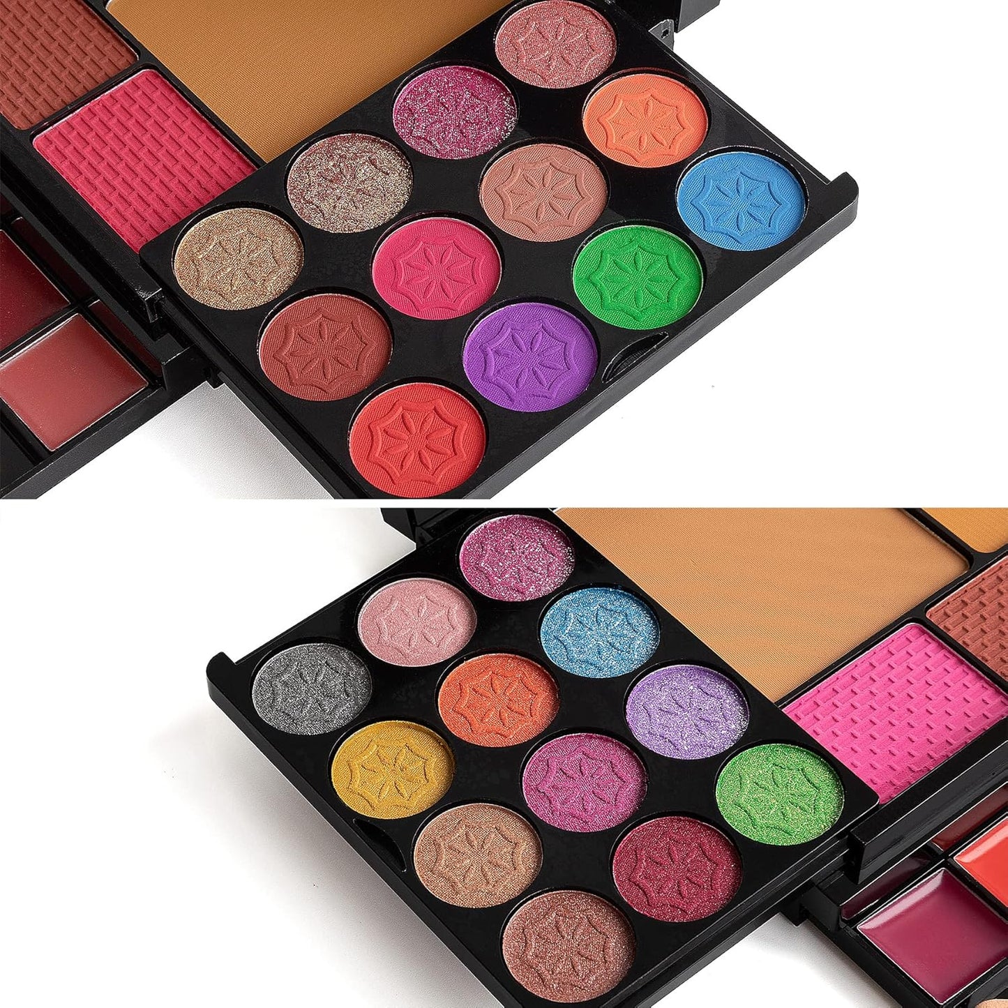 All in One Makeup Kit - 36 Eyeshadow Palette, 28 Lip Gloss, 4 Concealer, 3 Blusher, 1 Highlight & Contour, Bronzer, Glitter Cream, 1 Brush - Face Eye Make Up Set Gift for Beginners And Pros