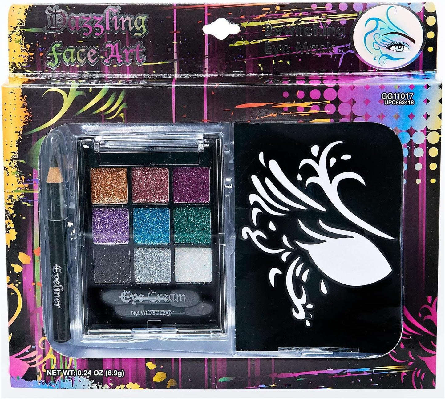 Almar Sales 223889 Dazzling Face Art Makeup Kit Various - color may vary