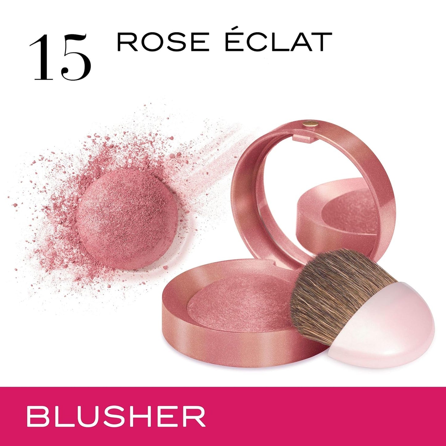 Bourjois Blush for Women, 15 Rose Eclat, 0.08 Ounce