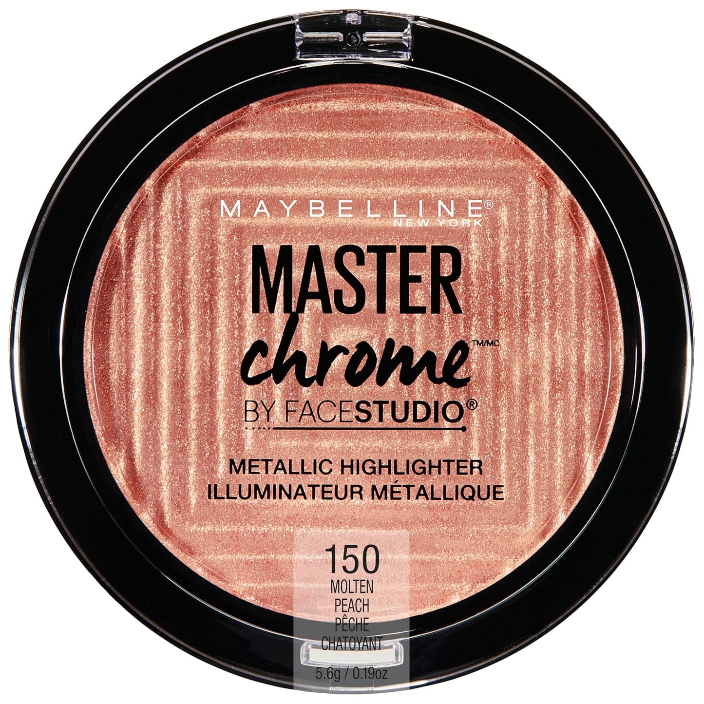 Maybelline New York Facestudio Master Chrome Metallic Highlighter Makeup, Molten Peach, 0.19 Ounce