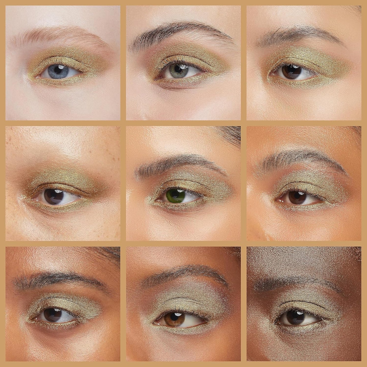 MAKI YIKA Glitter Eyeshadow Gold Liquid Multichrome Eyeshadows Long Lasting Metallic Chameleon Eye Shadow Smudgeproof Holographic Eye Topper Glitters (#7 Bronzer)